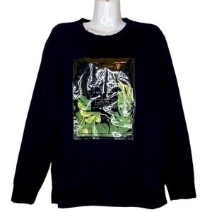 H & M Women's Black‎ Traveller - The  New World Order Sweatshirt Sz L